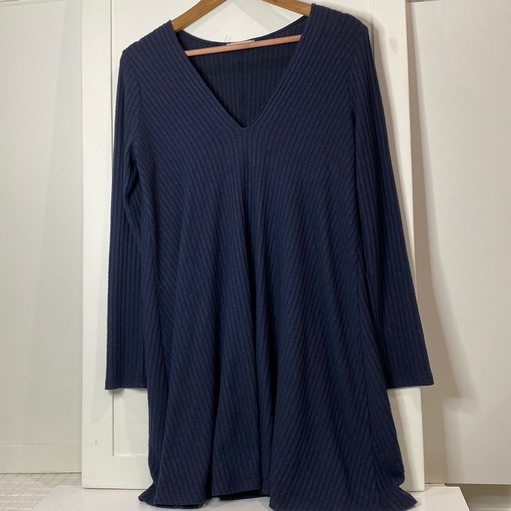 LUSH V Neck Sweater Dress
